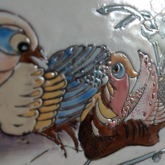 !! SOLD !! Qianlong Mark Chinese Dish Tray Mandarin Ducks - Picture 8 of 12